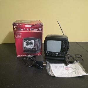 Spectra Black & White Portable TV